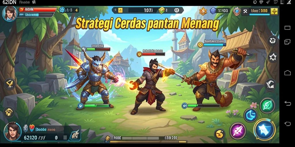 Tangkapan layar 62IDN yang menunjukkan momen strategi epik.