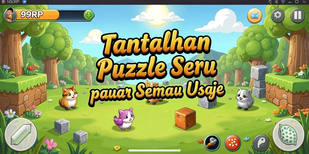 Screenshot gameplay <strong>99RP</strong> menunjukkan tantangan puzzle yang menarik.