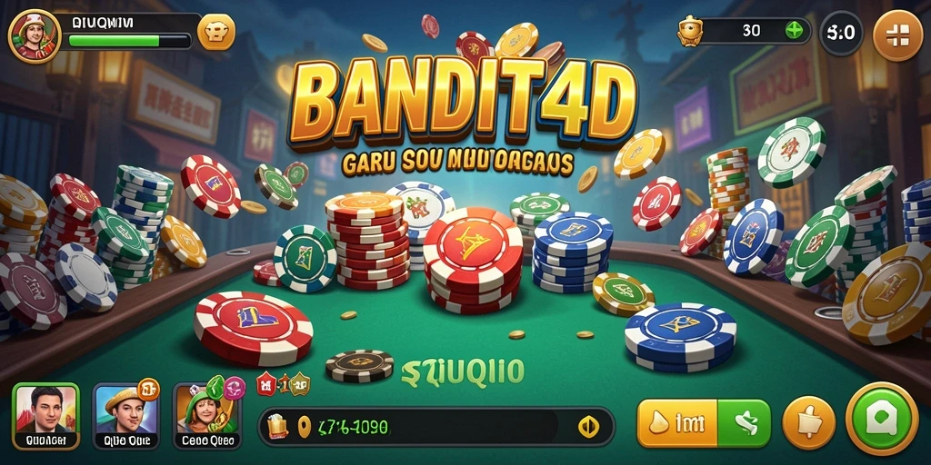 Tampilan gameplay QiuQiu yang mendebarkan di BANDIT4D.