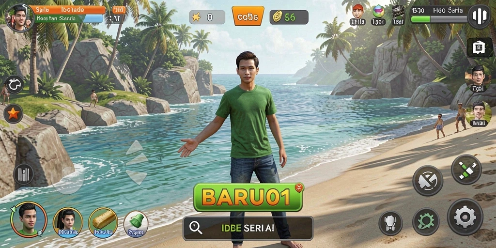 Tampilan gameplay menarik di BARU01 dengan mekanika Idle.