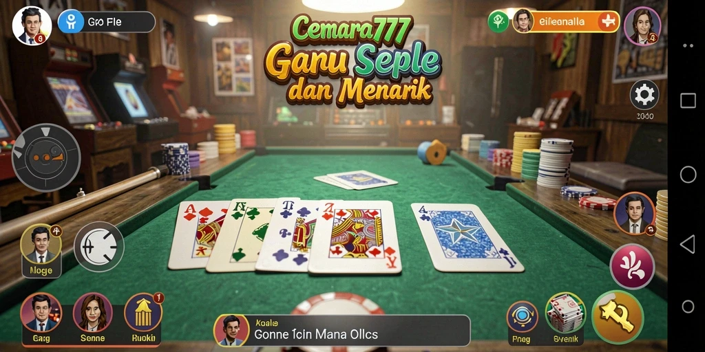 Tampilan gameplay seru di CEMARA777 saat bermain Gaple.