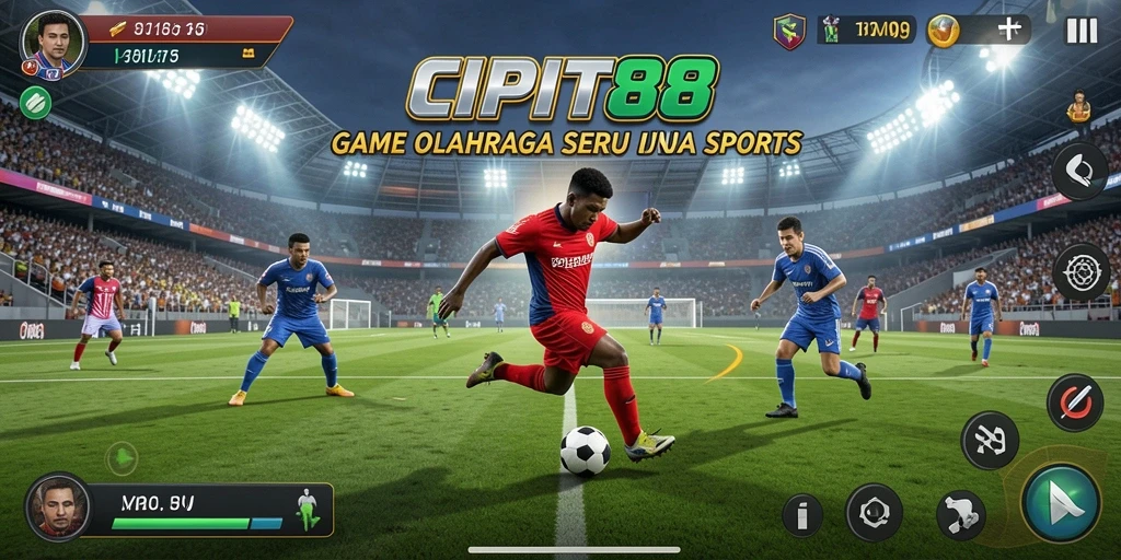 Tampilan gameplay seru di CIPIT88 dengan aksi olahraga yang intens.