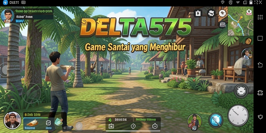 Tampilan gameplay DELTA575 yang ceria dan menarik.
