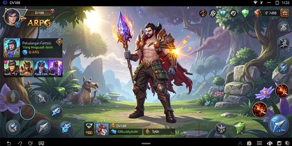 Screenshot gameplay DV188 yang menunjukkan aksi pertarungan yang seru.