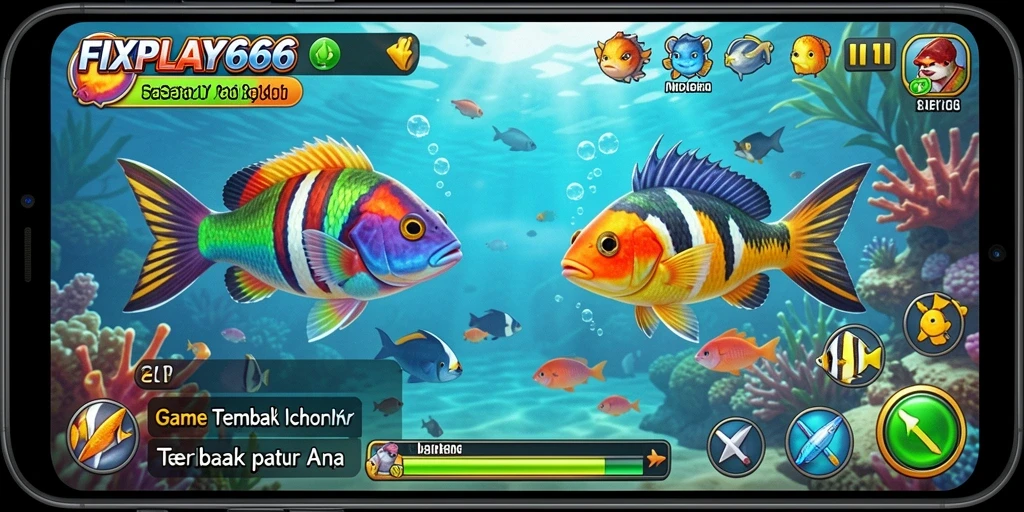 Tampilan gameplay FIXPLAY666 yang mendebarkan saat menembak ikan.