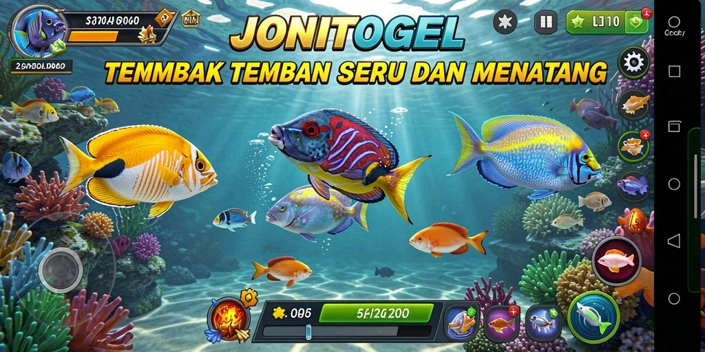 Tangkapan layar gameplay seru dari JONITOGEL Tembak Ikan.