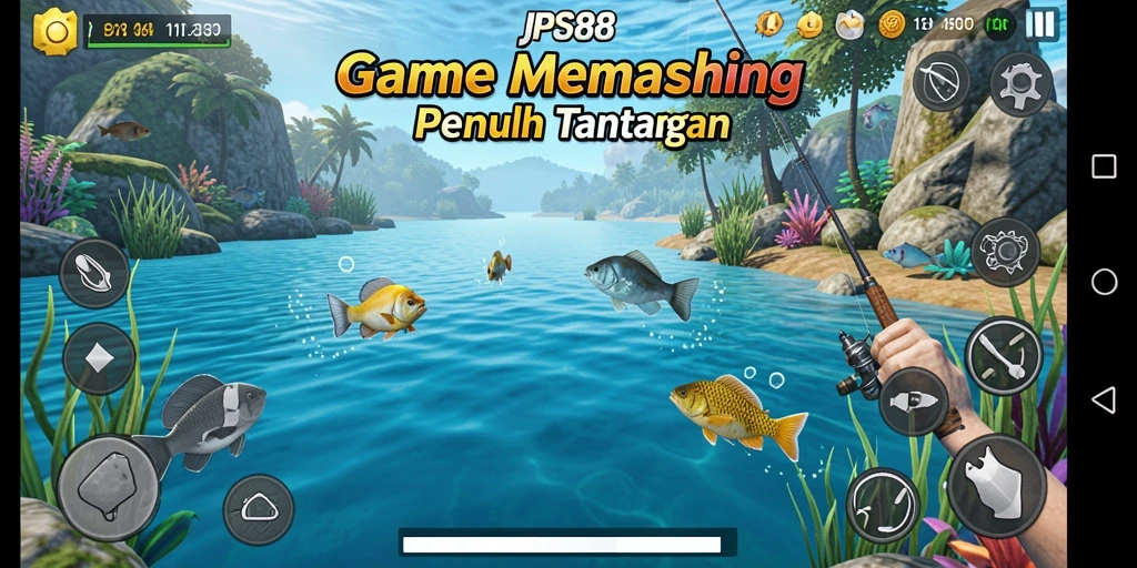 Tampilan gameplay seru saat memancing ikan di JPS88.