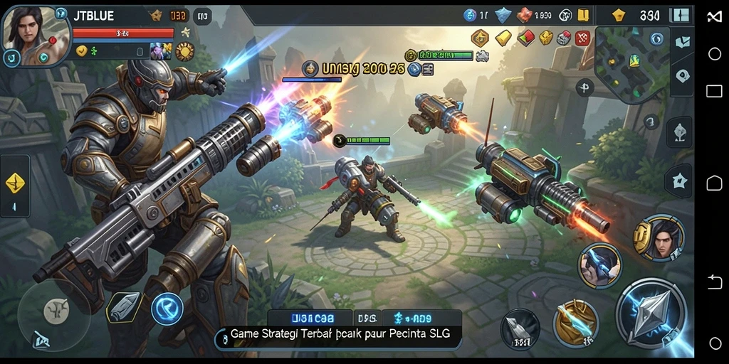 Tampilan gameplay JTBLUE yang menegangkan dan penuh strategi.