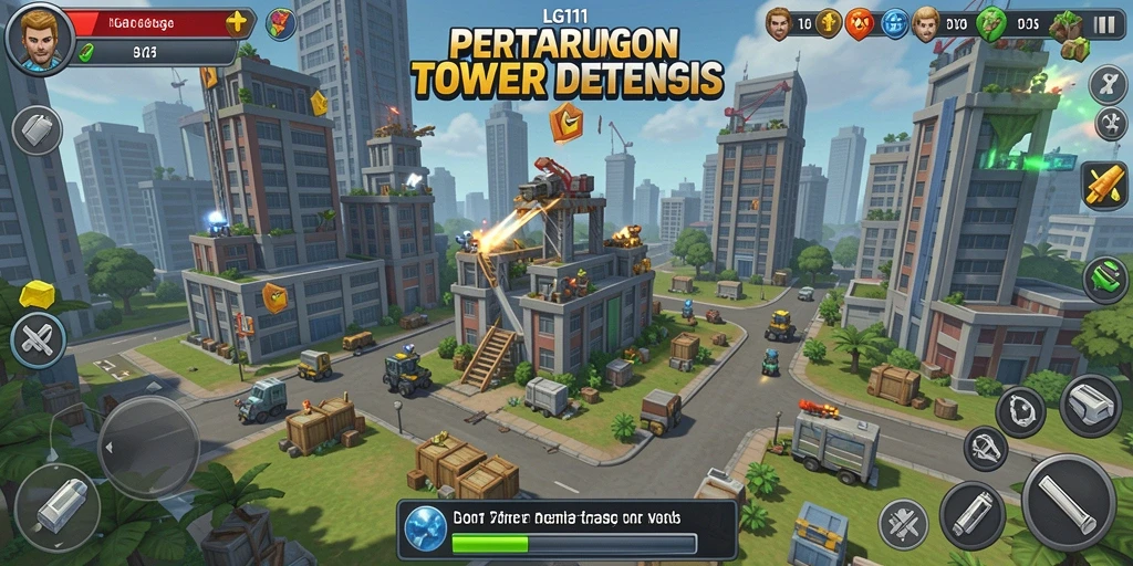 Gameplay seru dan strategi dalam LG111 Tower Defense.