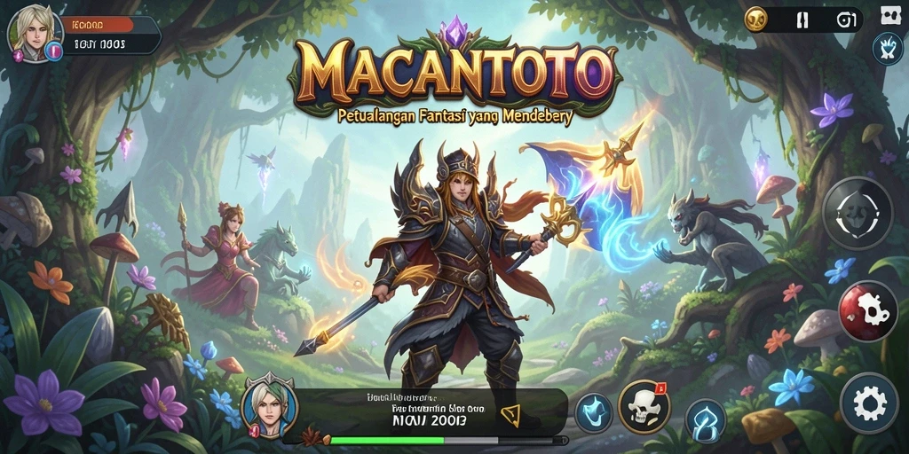 Screenshot utama <strong>MACANTOTO</strong> menunjukkan aksi mendebarkan dalam gameplay RPG.