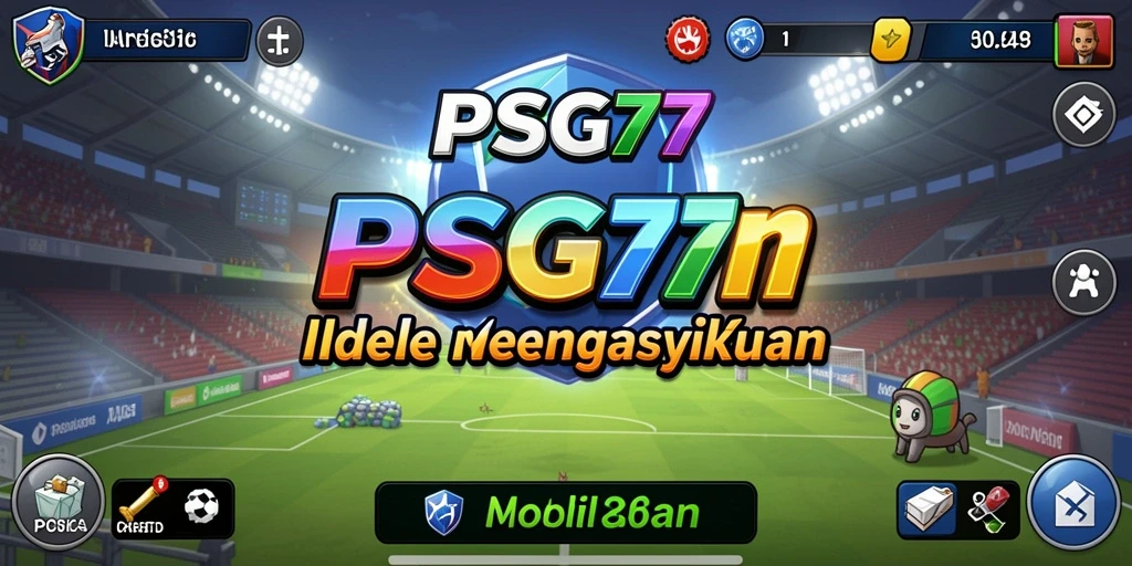 Screenshot yang menunjukkan karakter dan gameplay Idle PSG77.