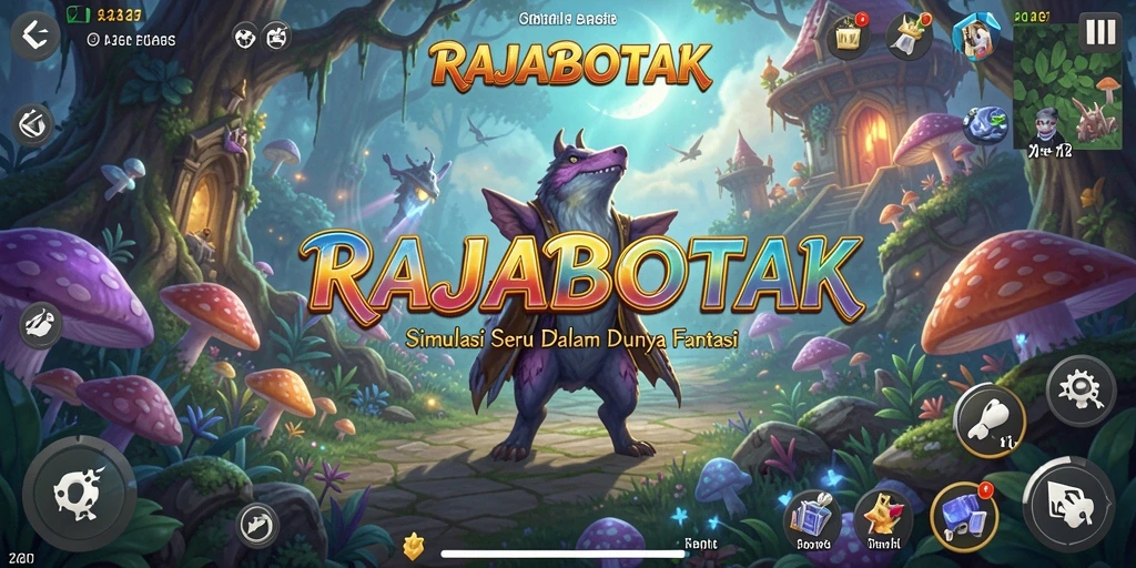 Screenshot gameplay RAJABOTAK menunjukkan momen seru berinteraksi dengan karakter.
