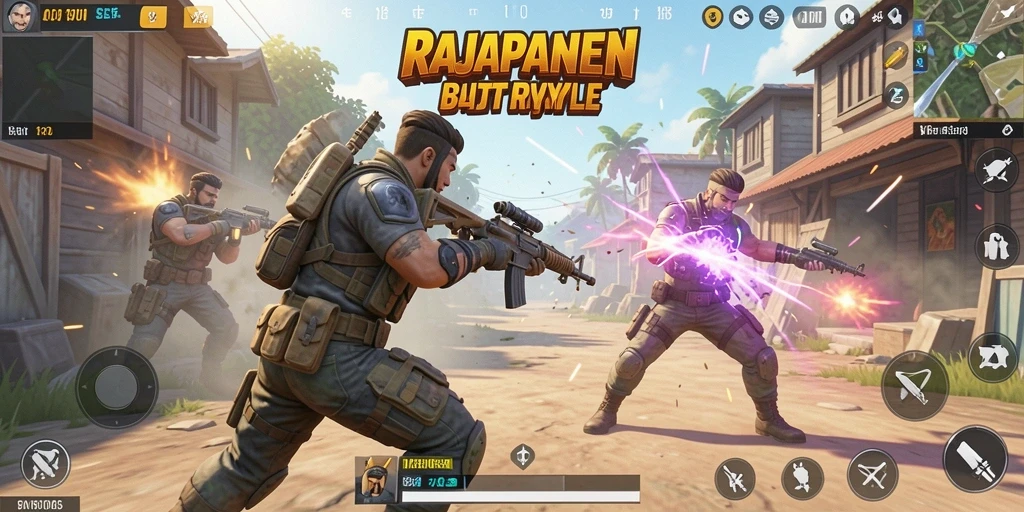 Gameplay seru RAJAPANEN dengan pertarungan intens Battle Royale.
