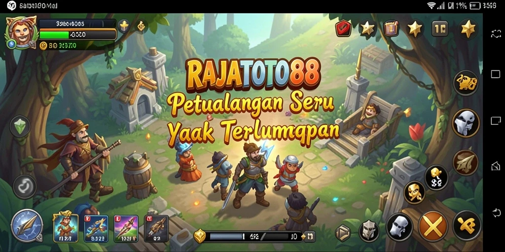 Tampilan gameplay RAJATOTO88 yang memukau saat menjelajahi dunia petualangan.