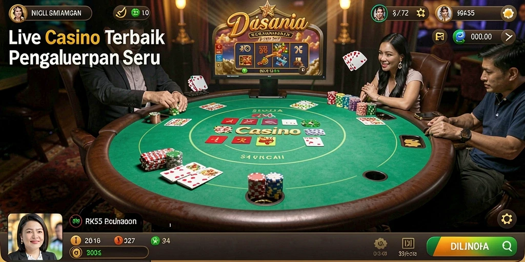 Tangkapan layar permainan live di RK55 dengan dealer profesional.