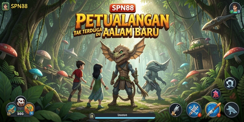 Screenshot utama SPN88 menampilkan gameplay petualangan yang mendebarkan.