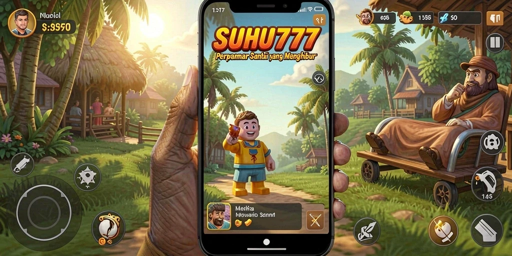 Tampilan menakjubkan dari gameplay <strong>Suhu777</strong> yang penuh warna.