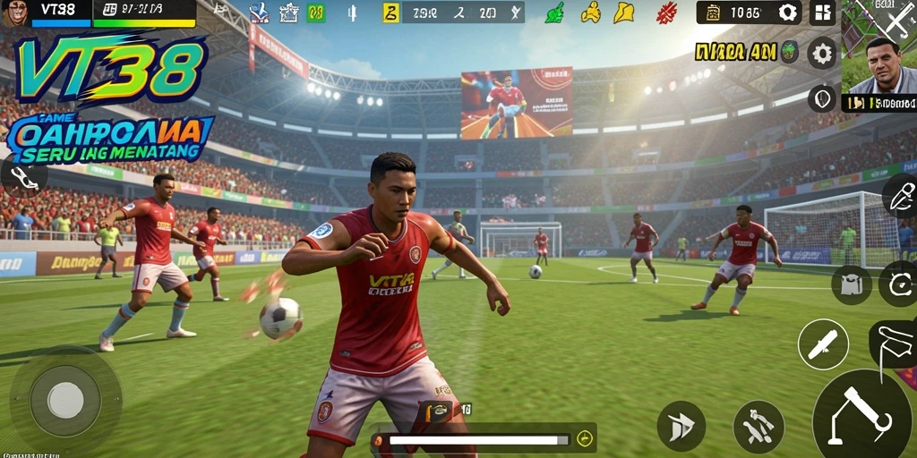 Screenshot VT38 menampilkan aksi seru pertandingan olahraga yang mendebarkan.